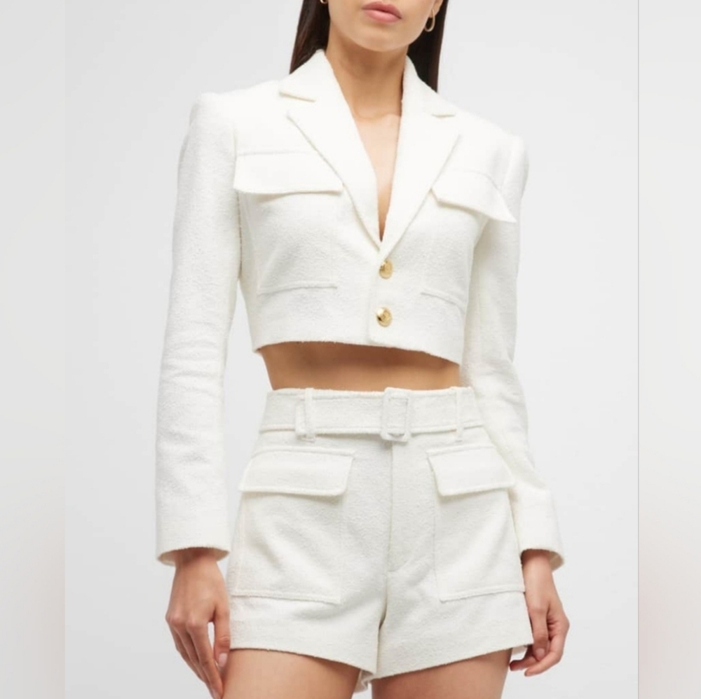 A.L.C. Banks Cropped Tailored Jacket with matching Oakland shorts set Size 2